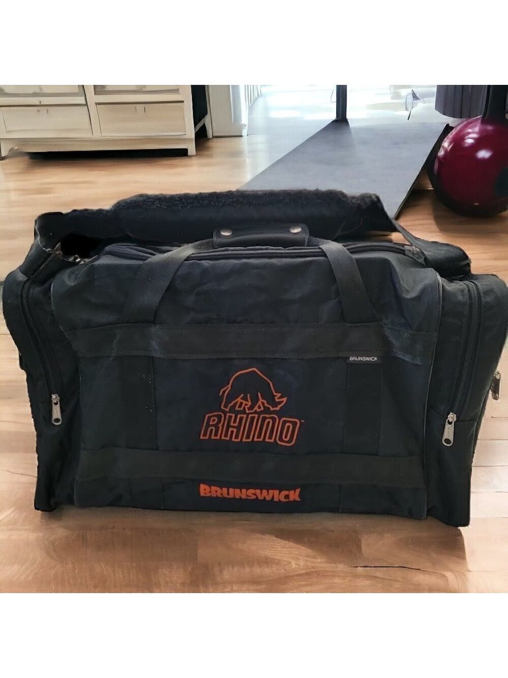 Vintage Brunswick Rhino Double Bowling Ball Bag